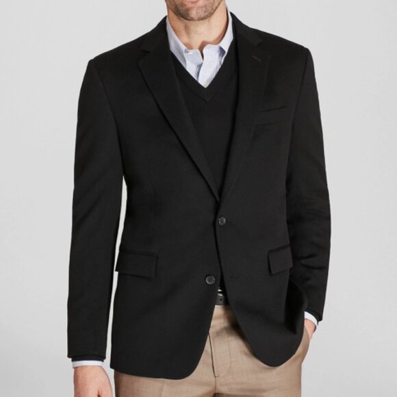 Brooks Brothers Regent 40R Black 100% Cashmere Blazer Sports Coat